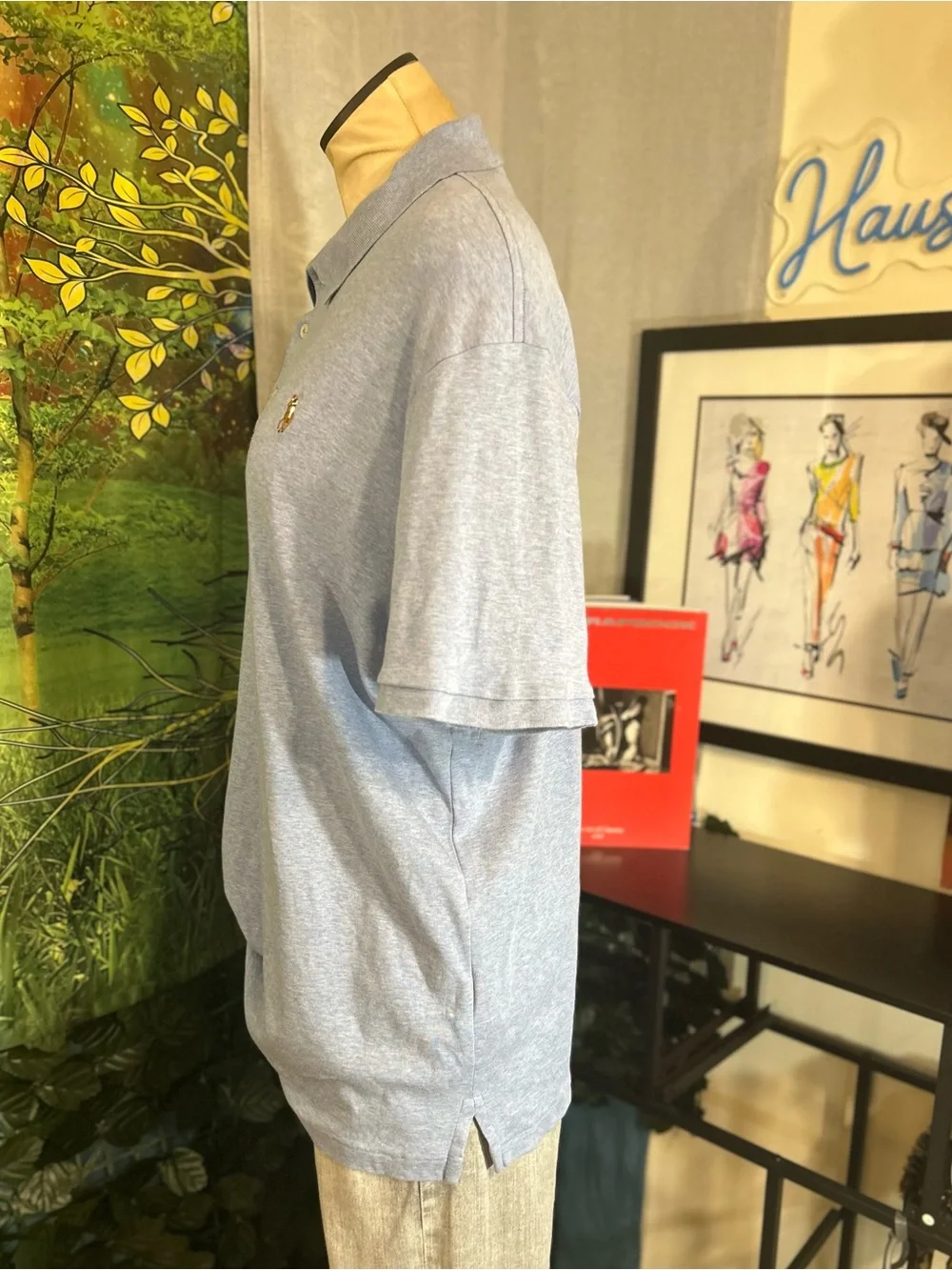 Polo by Ralph Lauren Light Blue Slim Fit Polo | Size: XL